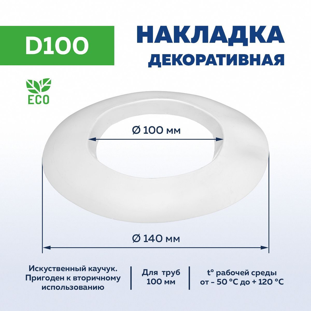 Накладка декоративная D100 для дымохода