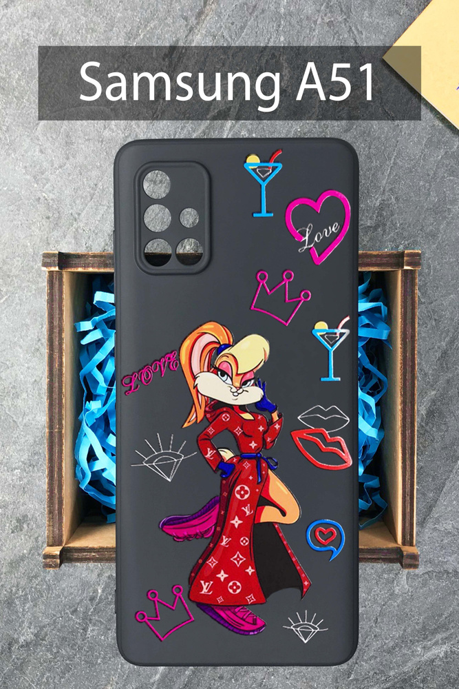 Силиконовый чехол ЛВ Бани неон для Samsung Galaxy A51 / Самсунг А51 ...