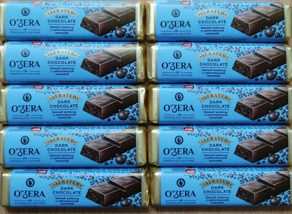 Шоколадный батончик O'ZERA воздушный шоколад 10шт х 32гр #1