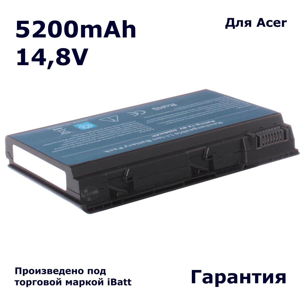 Аккумулятор iBatt 5200mAh, для Extensa 5220 5620 5630 5620G TravelMate 5320 5430 5720 5630G 7620G 5210 #1