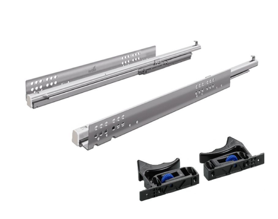 Комплект направляющих HETTICH Quadro V6 с толкателем Push to open ...