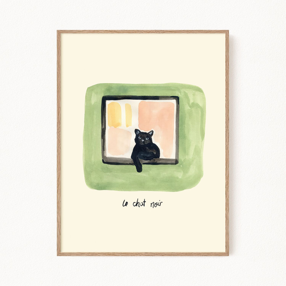 Постер "Chat Noir - Чёрная кошка", 21х30 см #1