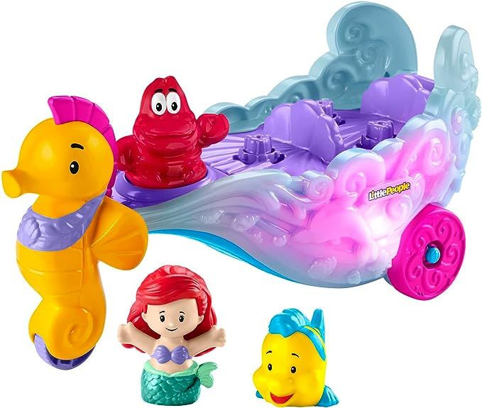 Набор игровой Fisher-Price Disney Princess Little People Ariels Light-Up Sea Carriage #1