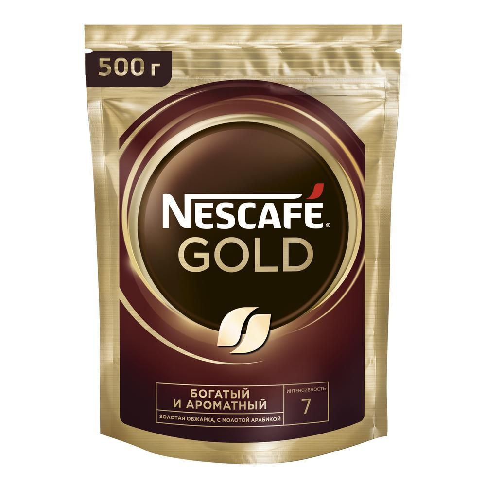 Кофе НЕСКАФЕ ГОЛД (NESCAFE GOLD) натуральный растворимый сублимированный с добавлением натурального жареного #1