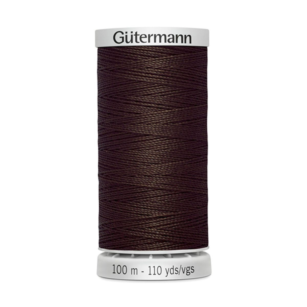 Нить Extra Strong M782 суперкрепкая 100м 100% п/э Gutermann 696 (темно-коричневый)  #1