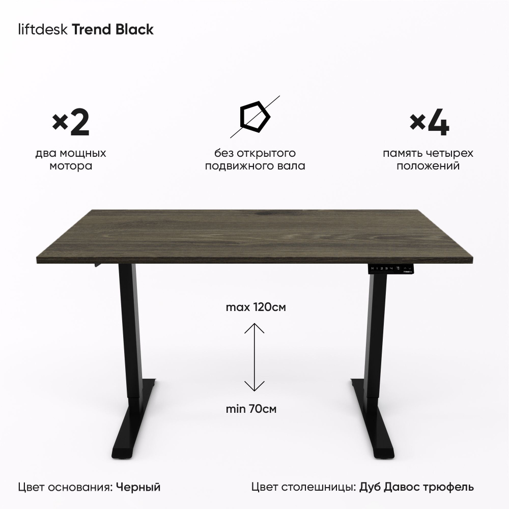 Компьютерный стол liftdesk Компьютерный  стол_LEP.W980.ST2/25x1379x676-LIFTDESK.TREND.P.WHITE_Нет бренда,  137.9х67.6х120 см - купить по выгодным ценам в интернет-магазине OZON  (1153094818)