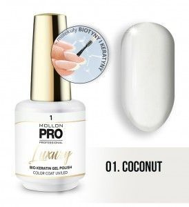 Mollon Pro/ Гель-лак LUXURY COLOR COAT №01 COCONUT (8 ml) #1