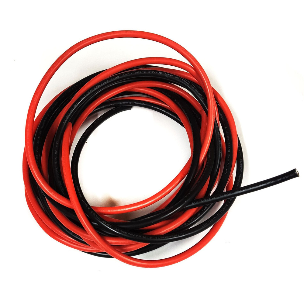 Силиконовый провод 10AWG черный+красный, по 3 метра, UL3239,  silikon-kabel-awg10-black-red-3m-ul3239, арт  silikon-kabel-awg10-black-red-3m-ul3239 - купить в интернет-магазине OZON с  доставкой по России (1196801308)