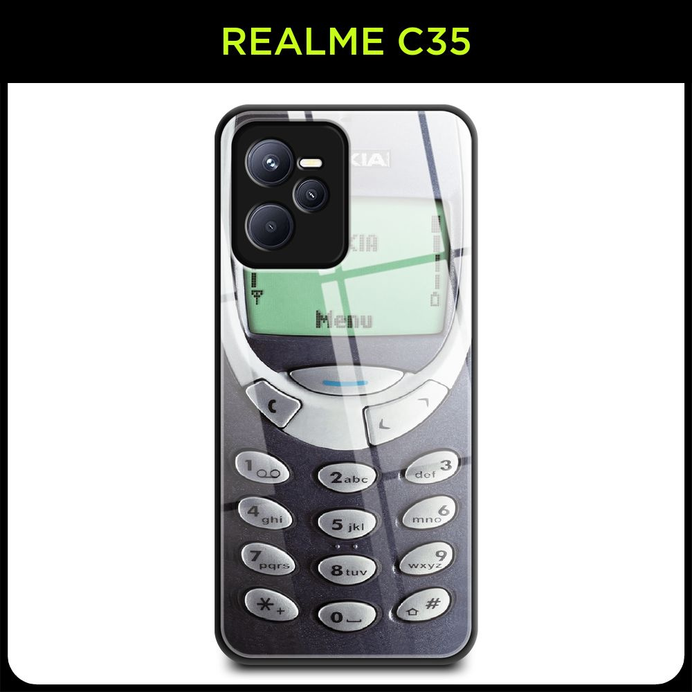 Стеклянный чехол на Realme C35 / Реалми С35 с принтом 