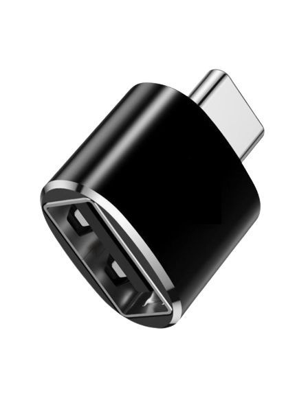 Переходник USB на Type C, Адаптер USB с технологией OTG, Флешка OTG для телефона, черный  #1