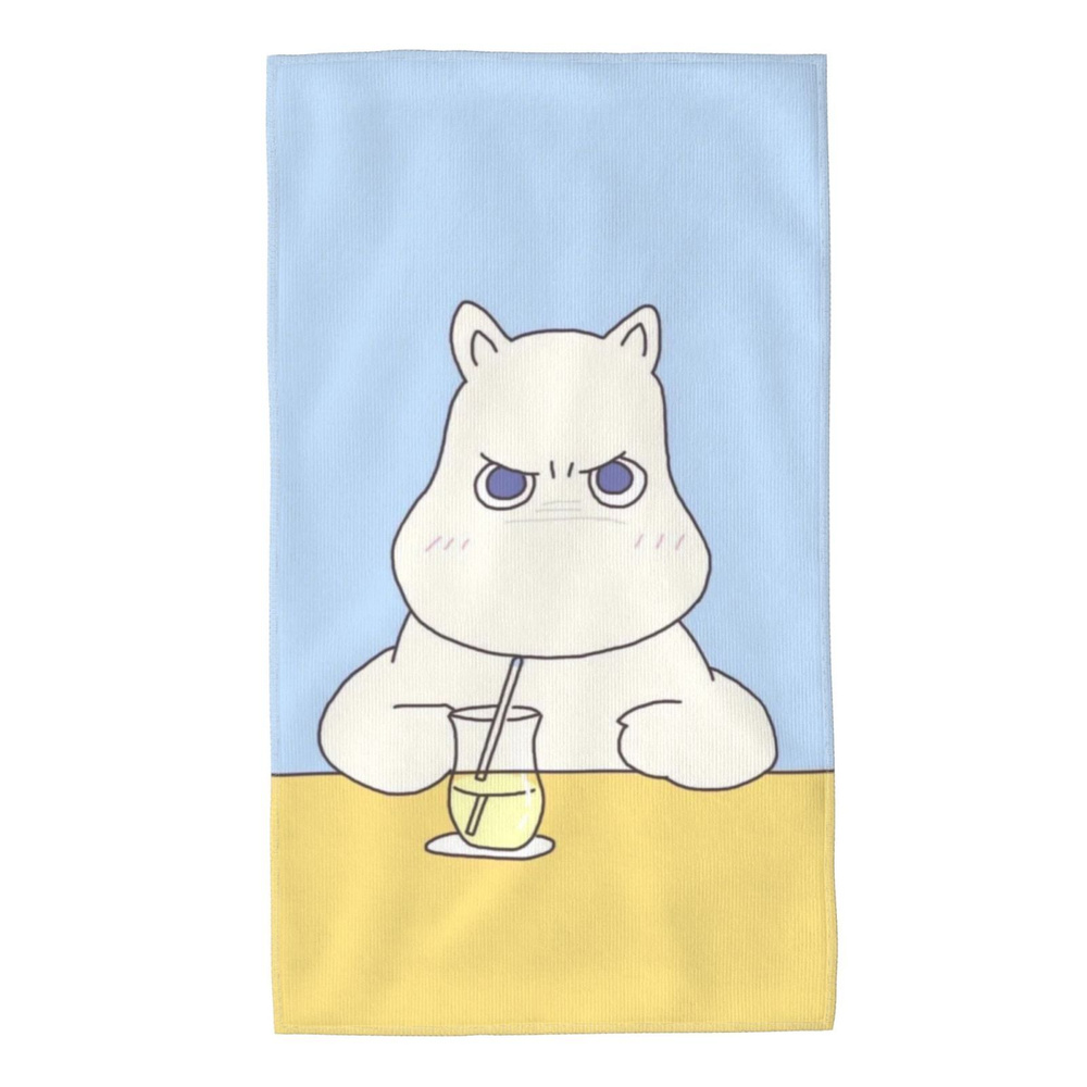 Moomin Полотенце для лица, рук Moomin, Микроволокно, 40x70 см, темно-синий, 1 шт.  #1