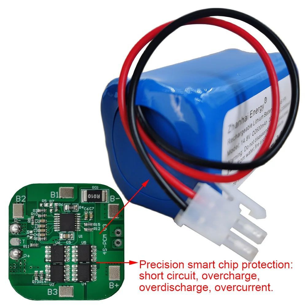 Аккумулятор робота-уборщика, iLife V7s, 4ICR19/65, Genio Deluxe 500 ...