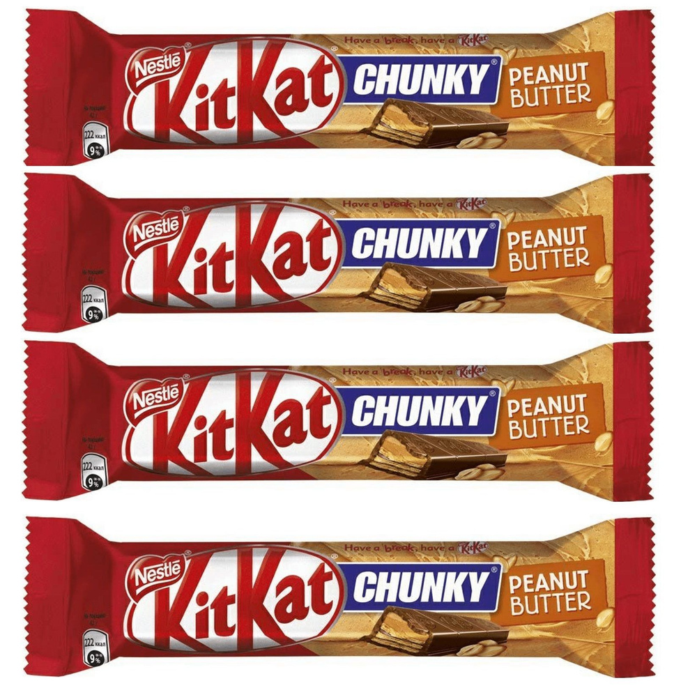 Батончик KitKat Chunky Peanut Butter 4 уп по 42гр купить с доставкой