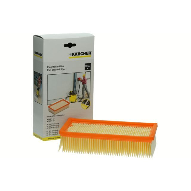 Vhbw 3x Filtre Plissé Plat Compatible Avec Kärcher NT 361 Eco/Te/M, NT - Foto 2