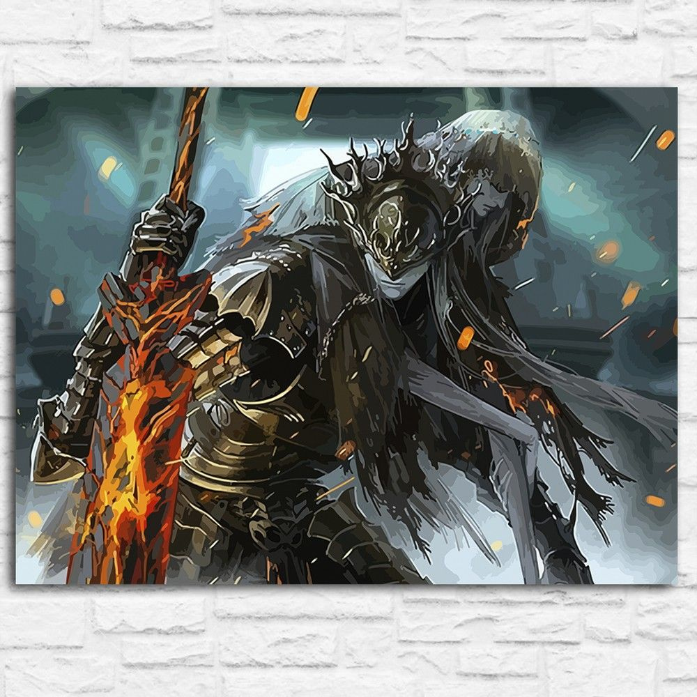 Картина по номерам на холсте игра Dark Souls (Лотрик и Лориан, PS, PC,  XBOX, SWITCH) - 12633 Г 30x40 - купить с доставкой по выгодным ценам в  интернет-магазине OZON (1253754636)