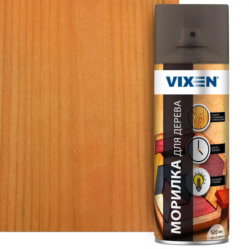 Морилка для дерева аэрозоль Vixen 520 мл цвет орегон #1