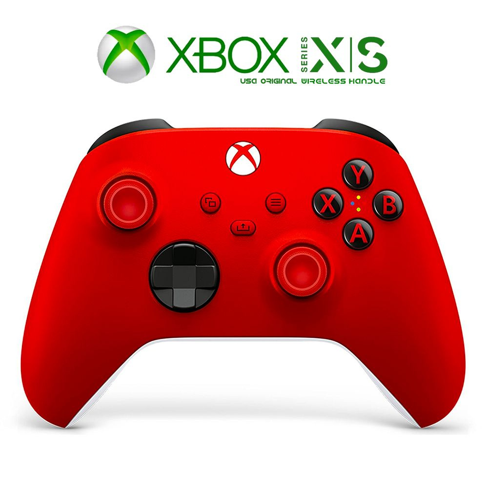 Microsoft Геймпад Xbox Series Wireless Controller- Pulse Red,Xbox Series  X|S, Xbox One, Windows,IOS., Bluetooth, красный