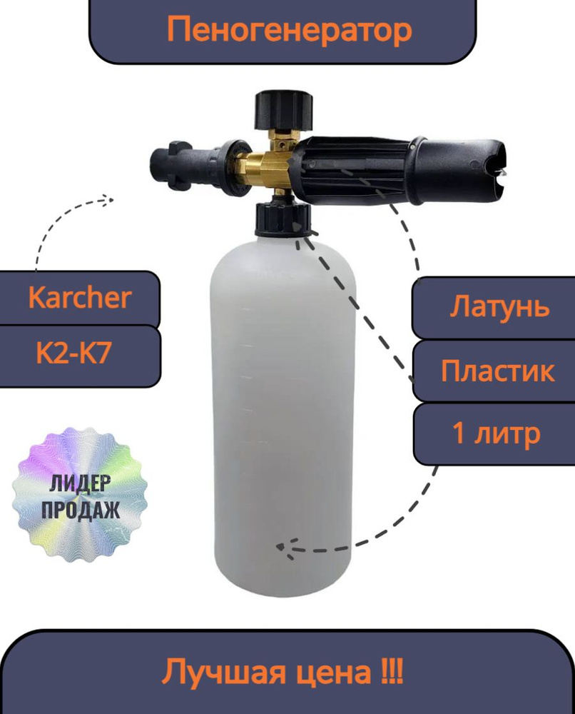 Пеногенератор / Пенная насадка Керхер (Karcher) серии K2, K3, K4, K5, K6, K7.  #1