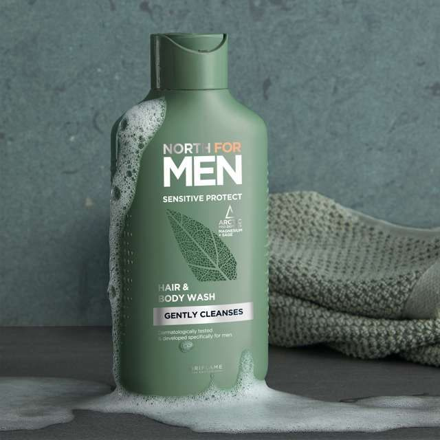 Шампунь для волос и тела для чувствительной кожи North For Men Sensitive Protect  #1