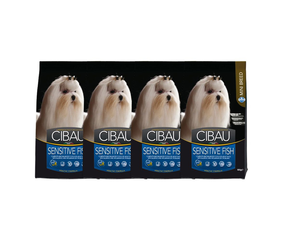 Farmina Cibau Sensitive Fish Mini сухой корм для взрослых собак мелких ...