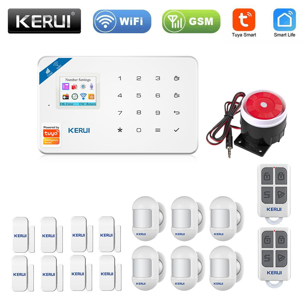 Тревога kerui w181 tuya умный дом wifi gsm сигнализация охранная ...