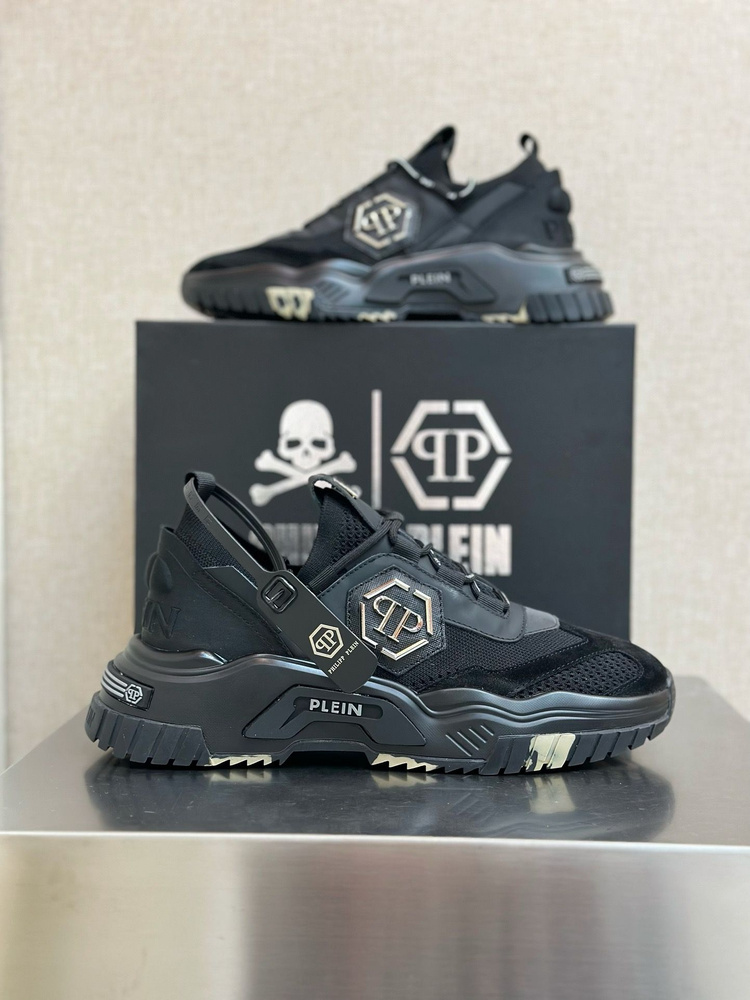Кроссовки Мужской PHILIPP PLEIN черный Городошный спорт, размер 45 На ...
