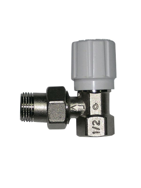 Радиаторный клапан COMISA ручной, настр верхний, для радиатора, угловой 1/2 (88.212.00)  #1
