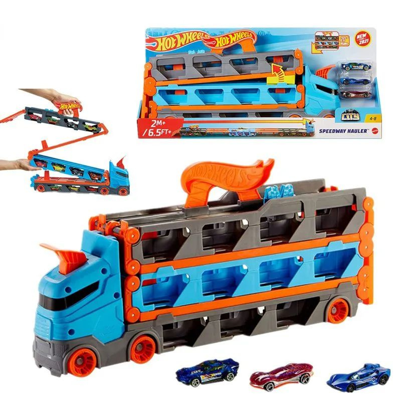 Hot Wheels Игровой трек Mattel Сити Грузовик Скоростная автотрасс, GVG37  #1