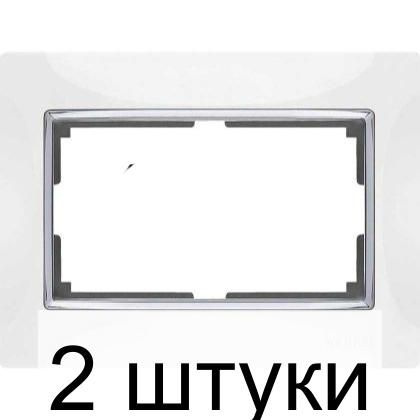 Рамка для выключателя Werkel WL03-Frame-01-DBL / a033481 (белый) - 2 штуки  #1