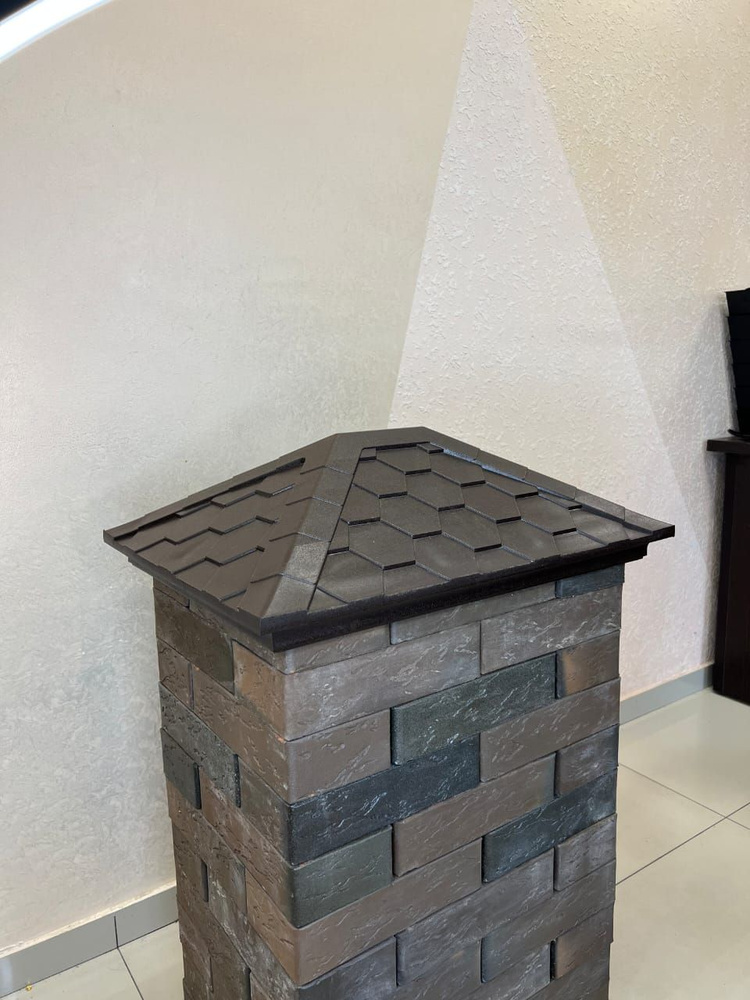 Колпак на столб для забора полимерно-песчаный серии Everest 520*390мм ...