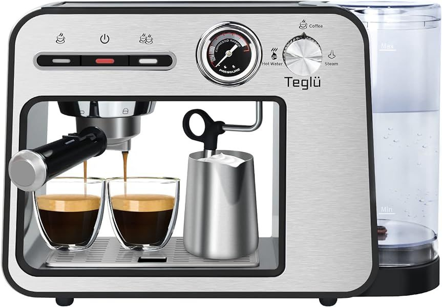 Блендер Эспрессо-машина Теглу 20 бар с вспенивателем молока ...