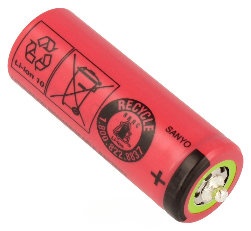 Eurozip Аккумулятор (Li-ion) 3,7V, 1300mAh (UR 18500Y) для эпиляторов и бритв ...