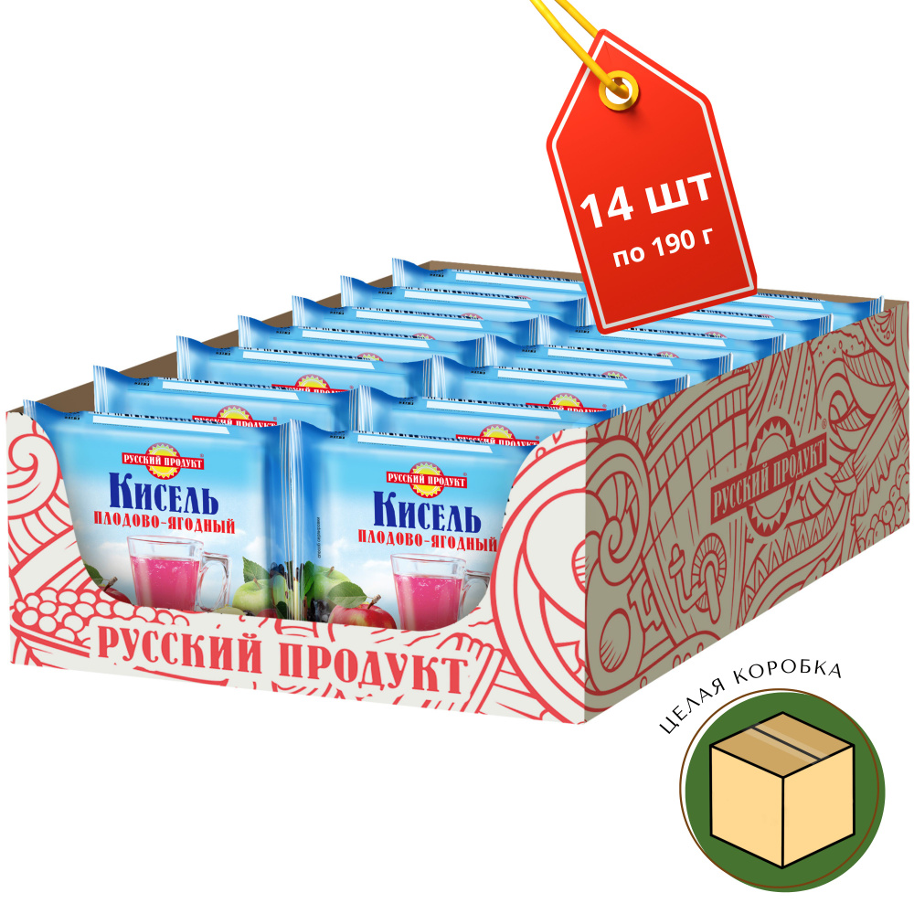 Смесь для приготовления киселя Русский Продукт Плодово-ягодный 190 г х 14 шт в коробке  #1