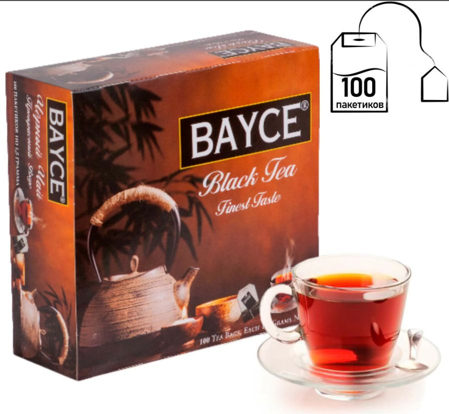 Чай черный Beta Tea BAYCE Байдже Прекрасный Вкус в пакетиках, 100 пакетиков  #1