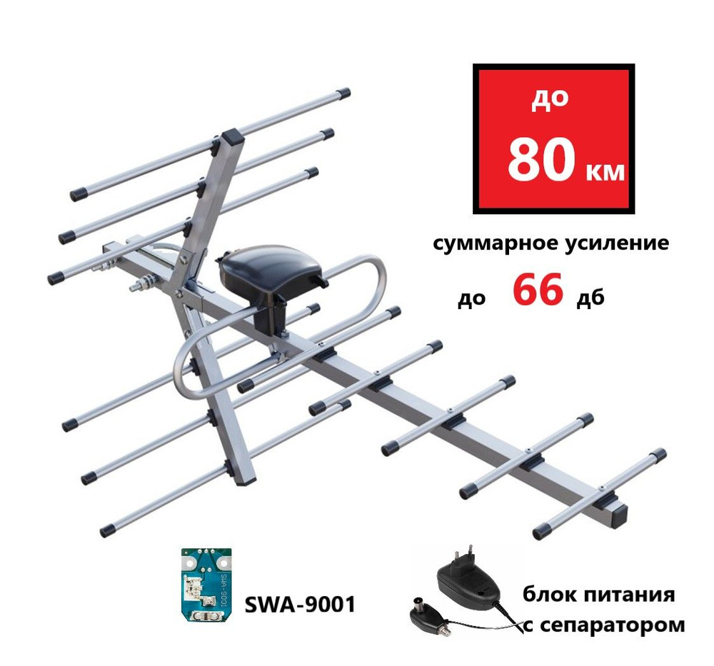 Антенна ТВ Орбита-12-9 BAS-1162SWA - купить с доставкой по выгодным ценам в  интернет-магазине OZON (1381847994)