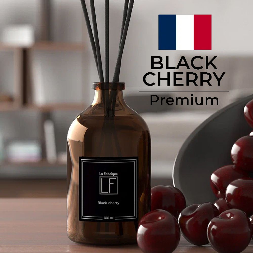 La Fabrique, Диффузор для дома ароматический с палочками Black Cherry, 100  мл