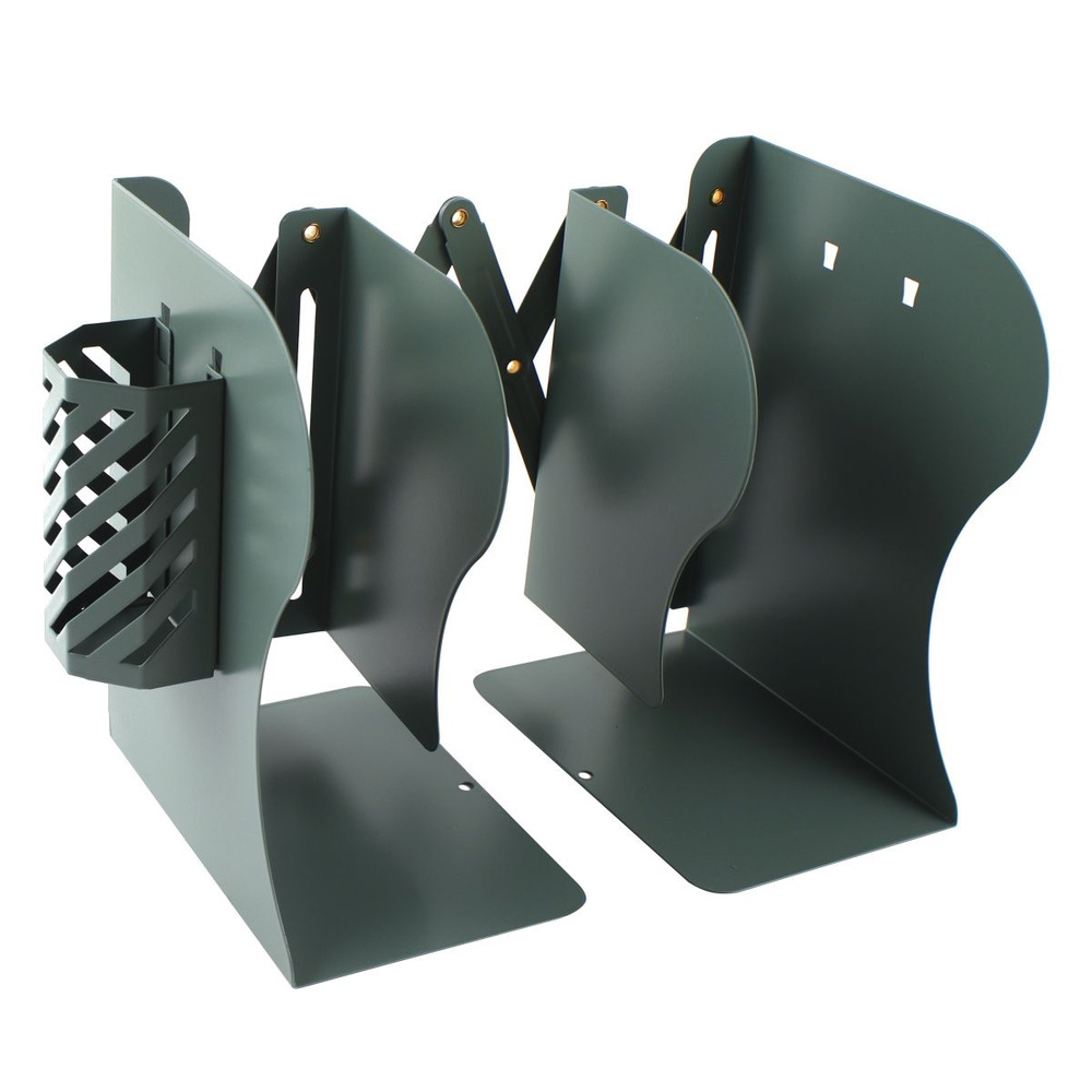 Подставка-ограничитель для книг 500*190*150 мм, металл, цвет оливковый ...