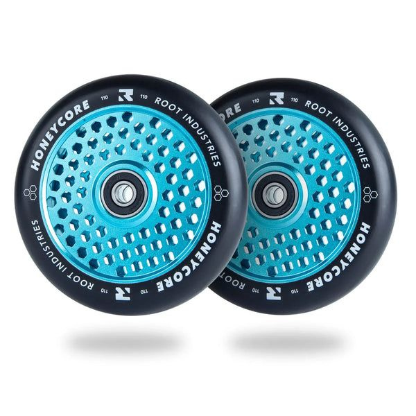 Колёса для самоката Root Industries Honeycore Wheels 110x24mm (2шт) Black/Sky Blue  #1