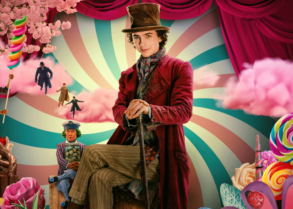 Плакат / Постер Тимоти Шаламе Timothee Chalamet Вонка Wonka А3 (30*42 см)  #1