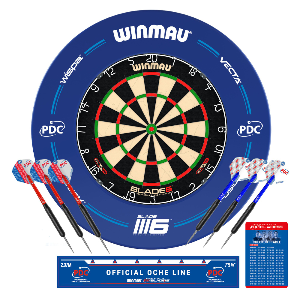 Комплект для игры в Дартс Winmau Official PDC Surround с защитным кольцом -  купить с доставкой по выгодным ценам в интернет-магазине OZON (1403912292)