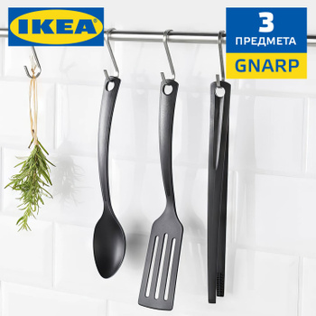 IKEA 365+ HJÄLTE Tongs, stainless steel/black - IKEA