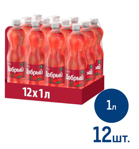 Напиток Добрый Лимонады России Вишня газированный, 1л x 12 шт - купить ...