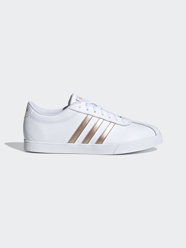 Adidas white courtset floral stripe trainers deals