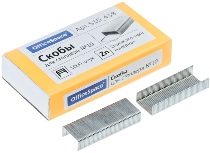 Скобы для степлера OfficeSpace № 10, оцинкованные, 1000 шт х 20 уп ...