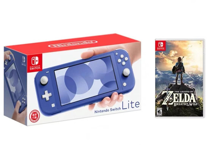 Игровая консоль Nintendo Switch Lite, синий фиолетовый Включает картридж  с игрой The Legend of Zelda: Breath of the Wild — купить в  интернет-магазине OZON с быстрой доставкой