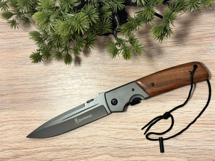 Складной нож BROWNING Browning DA-52 (деревянный), длина лезвия 12.5 см ...