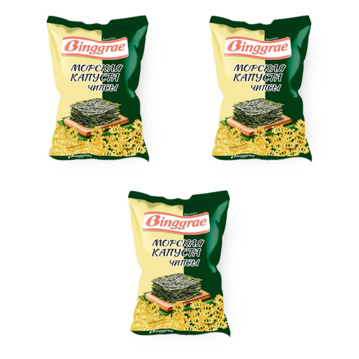 Чипсы BINGGRAE со вкусом морской капусты 3*40гр - купить с доставкой по ...