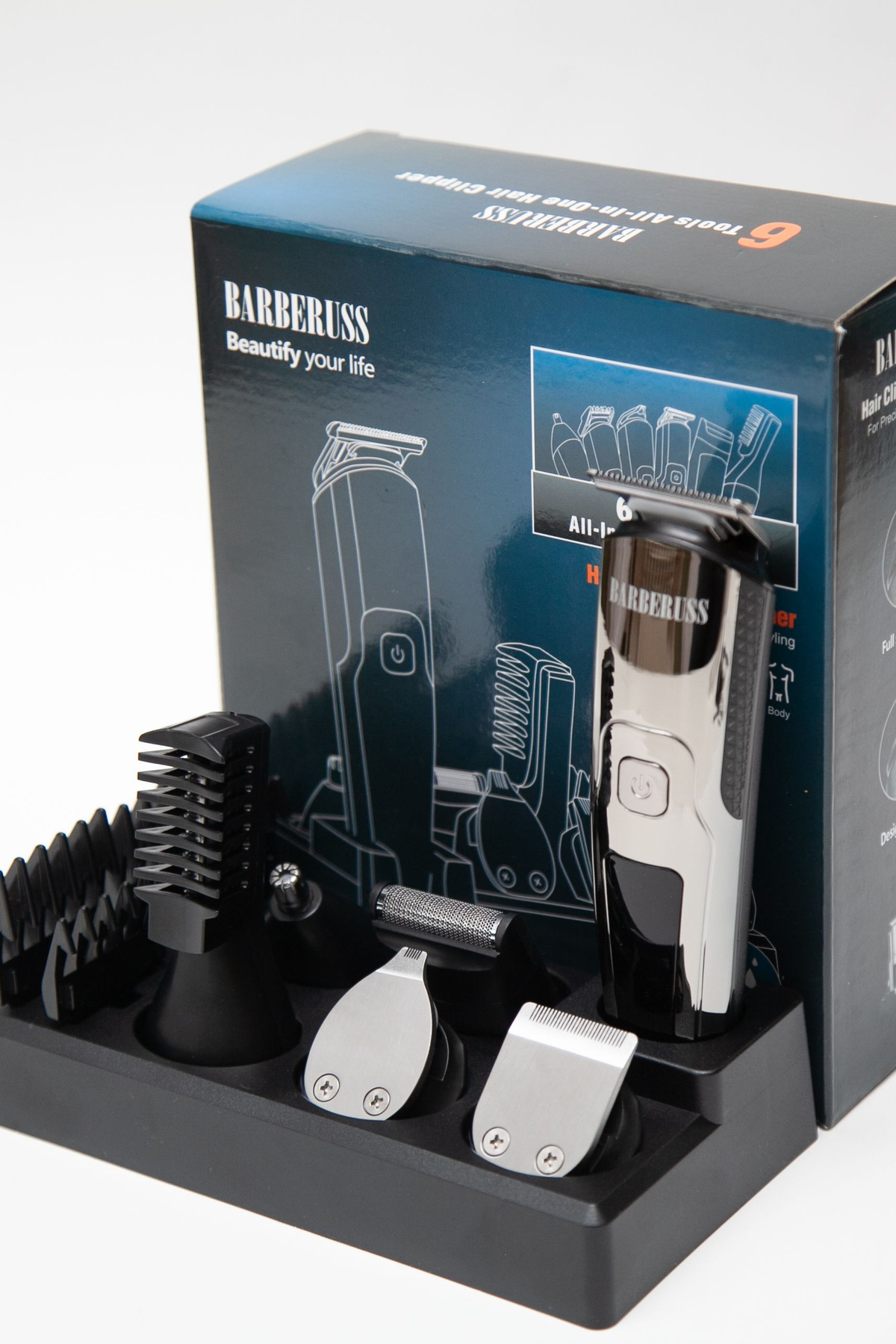 Купить триммер BARBERUSS Машинка для стрижки со сменными насадками ...