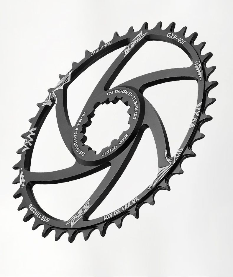 Звезда передняя Vxm Sram Direct Mount, 3mm offset 40T черная - купить с ...