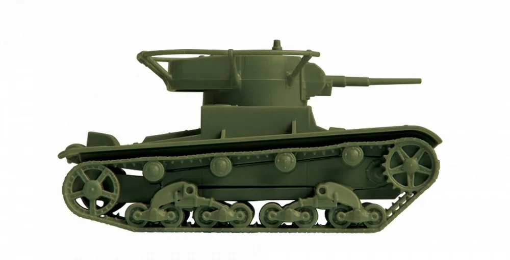 Сборная модель Zvezda (ЗВЕЗДА) Советский легкий танк Т-26 (обр. 1933) (1:100), вариант, фото 4